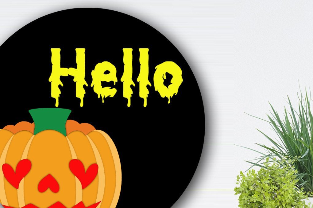 Intra απο ξύλο plywood  Χρώμα wenge 3mm-4mm πάχος - Κρεμαστά αρχεία για κρεμάστρα πόρτας Halloween/Pumkin Δίασταση 15x15 cm INTRAFABR-9064867