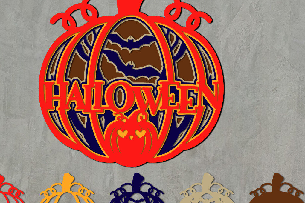 Intra απο ξύλο plywood  Χρώμα wenge 3mm-4mm πάχος - Halloween/Pumkin Layered 3 Δίασταση 15x15 cm INTRAFABR-99194976