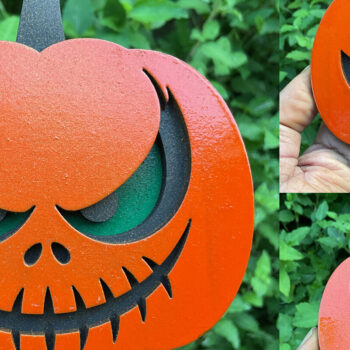 Intra απο ξύλο plywood  Χρώμα wenge 3mm-4mm πάχος - Σετ 3D κολοκύθας Halloween Δίασταση 15x15 cm INTRAFABR-64956704 - Image 1