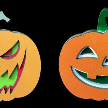 Intra απο ξύλο plywood  Χρώμα wenge 3mm-4mm πάχος - Σετ 3D κολοκύθας Halloween Δίασταση 15x15 cm INTRAFABR-64956704 - Image 5