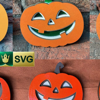 Intra απο ξύλο plywood  Χρώμα wenge 3mm-4mm πάχος - Σετ 3D κολοκύθας Halloween Δίασταση 15x15 cm INTRAFABR-64956704 - Image 6