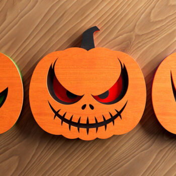 Intra απο ξύλο plywood  Χρώμα wenge 3mm-4mm πάχος - Σετ 3D κολοκύθας Halloween Δίασταση 15x15 cm INTRAFABR-64956704 - Image 7