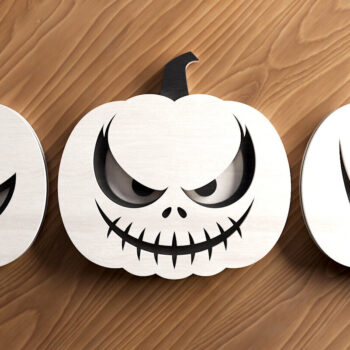 Intra απο ξύλο plywood  Χρώμα wenge 3mm-4mm πάχος - Σετ 3D κολοκύθας Halloween Δίασταση 15x15 cm INTRAFABR-64956704 - Image 9