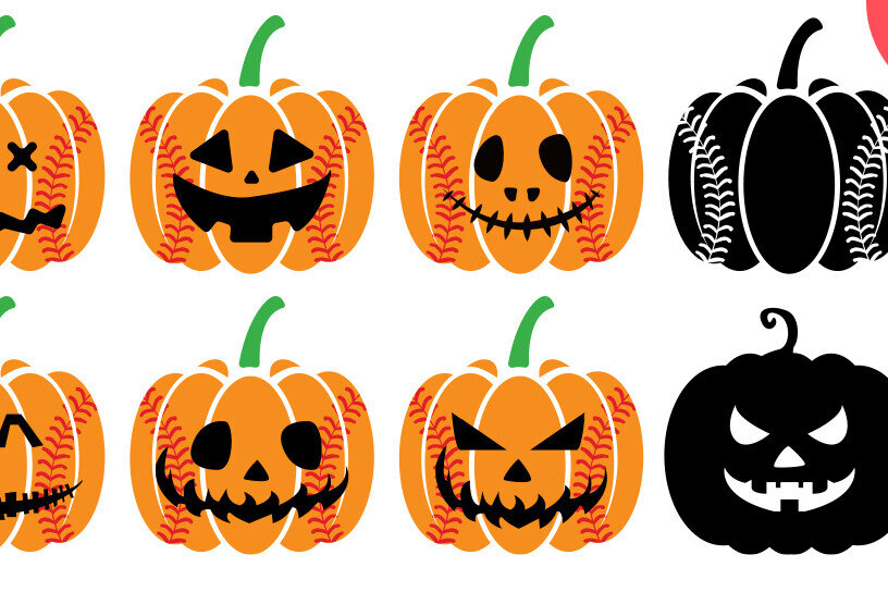 Intra απο ξύλο plywood  Χρώμα wenge 3mm-4mm πάχος - Halloween Pumpkin Baseball , Ψηφιακό Δίασταση 15x15 cm INTRAFABR-64956784