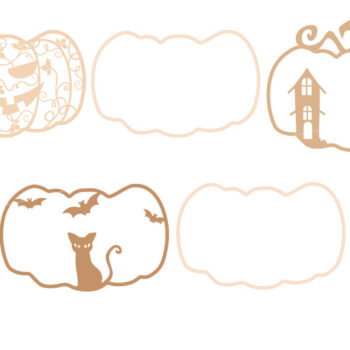 Intra απο ξύλο plywood Χρώμα wenge 3mm-4mm πάχος - Πακέτο κολοκύθας Halloween Δίασταση 19x12 cm INTRAFABR-79573349 - Image 3