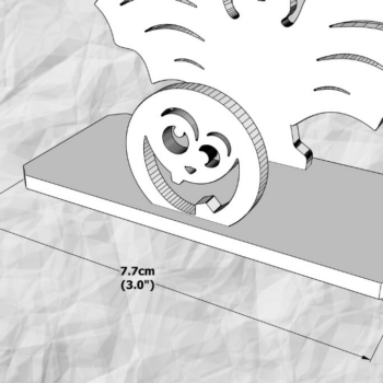 Intra απο ξύλο plywood  Χρώμα wenge 3mm-4mm πάχος - Βάση επαγγελματικής κάρτας κολοκύθας αποκριών Δίασταση 15x15 cm INTRAFABR-79413707 - Image 1