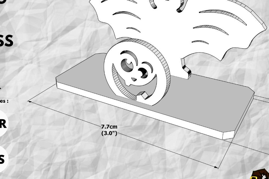 Intra απο ξύλο plywood  Χρώμα wenge 3mm-4mm πάχος - Βάση επαγγελματικής κάρτας κολοκύθας αποκριών Δίασταση 15x15 cm INTRAFABR-79413707