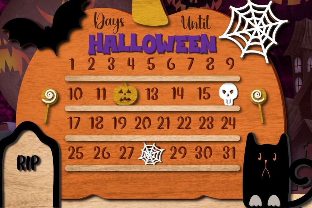 Intra απο ξύλο plywood  Χρώμα wenge 3mm-4mm πάχος - Απο αντίστροφη μέτρηση κολοκύθας για το Halloween Δίασταση 15x15 cm INTRAFABR-81376984