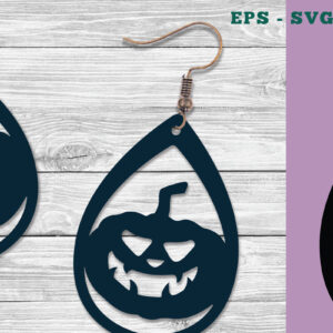 Intra απο ξύλο plywood  Χρώμα wenge 3mm-4mm πάχος - Σκουλαρίκια κολοκύθας Halloween Design Δίασταση 3x3 cm INTRAFABR-95494990