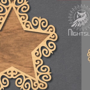 Intra απο ξύλο plywood 3mm-4mm πάχος – Βικτοριανή πινακίδα κοπής λέιζερ 4 Δίασταση  20x20 cm INTRAFABR-116923253