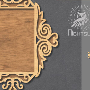 Intra απο ξύλο plywood 3mm-4mm πάχος – Βικτοριανή πινακίδα κοπής λέιζερ 5 Δίασταση  20x20 cm INTRAFABR-116923393