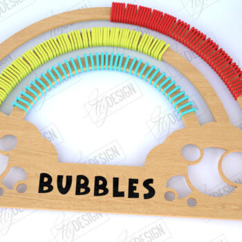 Intra απο ξύλο plywood 3mm-4mm πάχος – Rainbow Craft Kit. Μοντεσσόρι Δίασταση  20x20 cm INTRAFABR-114815959 - Image 1