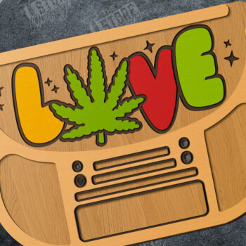 Intra απο ξύλο plywood 3mm-4mm πάχος – Κοπή λέιζερ κυλιόμενου δίσκου | Tobacco Rolling Δίασταση 20x20 cm INTRAFABR-120363326 - Image 1