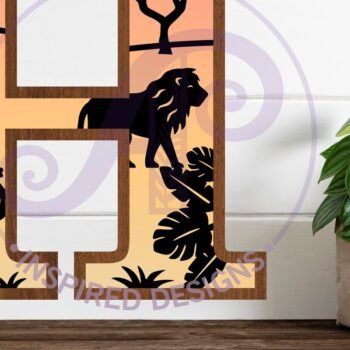 Intra απο ξύλο plywood 3mm-4mm πάχος – Safari Animals Large H Επίπεδο γράμμα Δίασταση  20x20 cm INTRAFABR-114034265 - Image 1