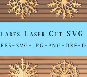 Intra απο ξύλο plywood 3mm-4mm πάχος – Snowflakes  Δίασταση  20x20 cm INTRAFABR-70327592