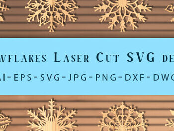 Intra απο ξύλο plywood 3mm-4mm πάχος – Snowflakes  Δίασταση  20x20 cm INTRAFABR-70327592 - Image 1