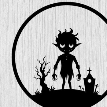 Intra απο ξύλο plywood 3mm-4mm πάχος – Spoker Halloween Metal Sign Σημάδι λέιζερ Δίασταση  40x30 cm INTRAFABR-102548157 - Image 1