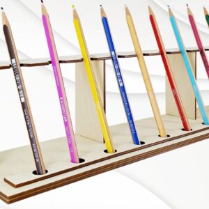 Intra απο ξύλο plywood 3mm-4mm πάχος – Σταθείτε για 10 στυλό. Διανυσματικά αρχεία κοπής με λέιζερ Δίασταση  20x20 cm INTRAFABR-82782332