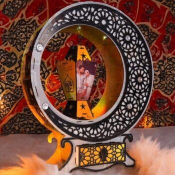 Intra απο ξύλο plywood 3mm-4mm πάχος – Ραμαζάνι Φανού με Ημισέληνο και Συρτάρι 30x35 cm INTRAVECTRY-MY543305 - Image 1