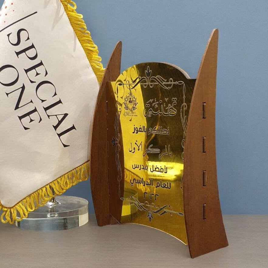 Intra απο ξύλο plywood 3mm-4mm πάχος – Τρόπαιο Καλύτερης Απόδοσης Ακρυλικό και Ξύλο 40x45 cm INTRAVECTRY-MY560161