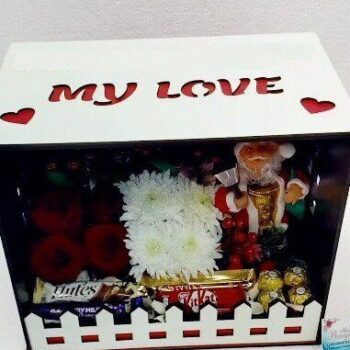 Intra απο ξύλο plywood 3mm-4mm πάχος – Κουτί συσκευασίας δώρου εκδήλωσης με ξύλο φράχτη 40x40 cm INTRAVECTRY-MY554185 - Image 1