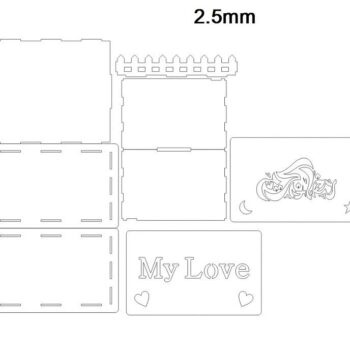 Intra απο ξύλο plywood 3mm-4mm πάχος – Κουτί συσκευασίας δώρου εκδήλωσης με ξύλο φράχτη 40x40 cm INTRAVECTRY-MY554185 - Image 2