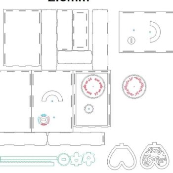 Intra απο ξύλο plywood 3mm-4mm πάχος – Ξύλινο κιβώτιο ταχυτήτων 15x15 cm INTRAVECTRY-MY552227 - Image 3