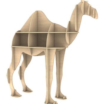 Intra απο ξύλο plywood 3mm-4mm πάχος – Ξύλινη Βιβλιοθήκη Camel με ανοιχτούς κύβους και ράφια 10x10 cm INTRAVECTRY-MY543693 - Image 1