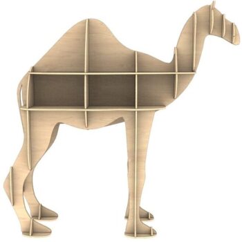 Intra απο ξύλο plywood 3mm-4mm πάχος – Ξύλινη Βιβλιοθήκη Camel με ανοιχτούς κύβους και ράφια 10x10 cm INTRAVECTRY-MY543693 - Image 2