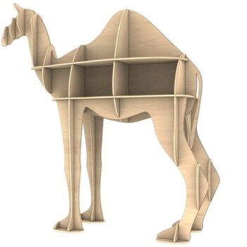 Intra απο ξύλο plywood 3mm-4mm πάχος – Ξύλινη Βιβλιοθήκη Camel με ανοιχτούς κύβους και ράφια 10x10 cm INTRAVECTRY-MY543693 - Image 4