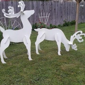 Intra απο ξύλο plywood 3mm-4mm πάχος – 3D ξύλινο μοντέλο ελαφιού Head Up 30x35 cm INTRAVECTRY-MY543816 - Image 2