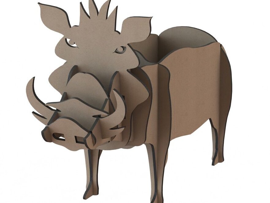 Intra απο ξύλο plywood 3mm-4mm πάχος – Βάση τηλεχειριστηρίου Boar Ξύλινη οργάνωση γραφείου 35x40 cm INTRAVECTRY-MY542887