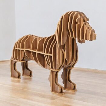 Intra απο ξύλο plywood 3mm-4mm πάχος – Σχάρα κρασιού Sausage Dog 12x15 cm INTRAVECTRY-MY542239 - Image 1