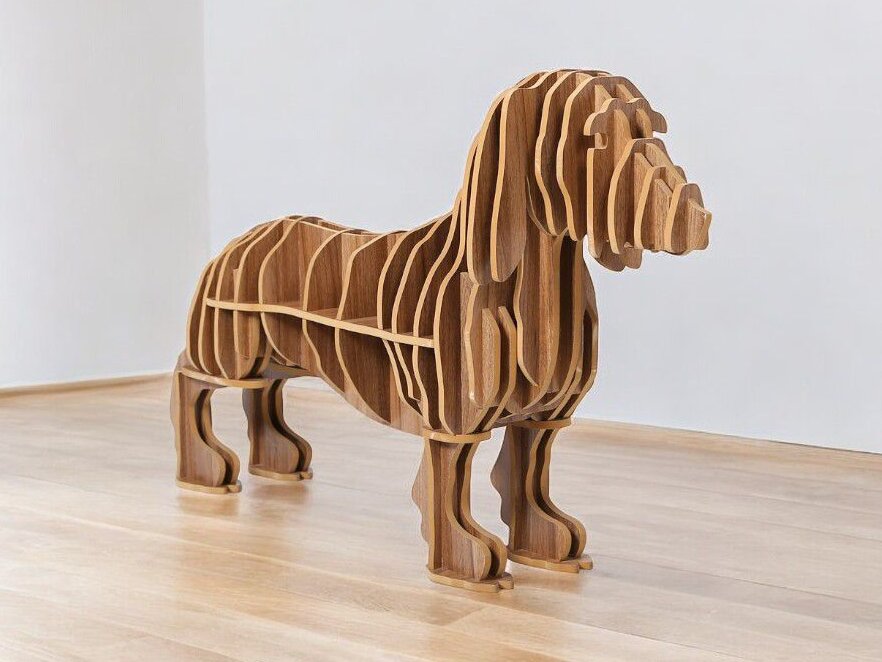 Intra απο ξύλο plywood 3mm-4mm πάχος – Σχάρα κρασιού Sausage Dog 40x45 cm INTRAVECTRY-MY547355