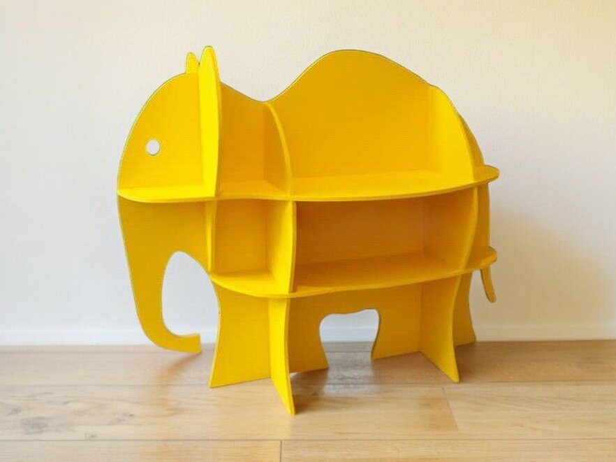 Intra απο ξύλο plywood 3mm-4mm πάχος – Ράφι αποθήκευσης μωρού ελέφαντα για παιδιά 25x30 cm INTRAVECTRY-MY547359