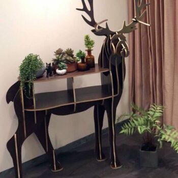 Intra απο ξύλο plywood 3mm-4mm πάχος – Διακόσμηση σπιτιού Deer End Table Ξύλινο ράφι 30x30 cm INTRAVECTRY-MY543841 - Image 3