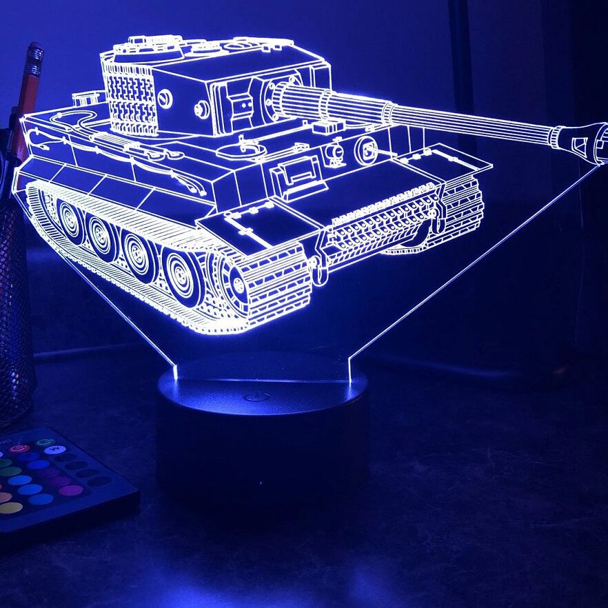 Intra απο ξύλο plywood 3mm-4mm πάχος – ξύλο χαρακτικής λάμπας 3D οπτικής ψευδαίσθησης Tank 30x30 cm INTRAVECTRY-MY542357