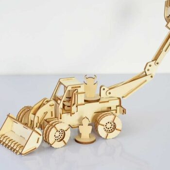 Intra απο ξύλο plywood 3mm-4mm πάχος – Σετ παζλ Τρισδιάστατου Μοντέλου Εκσκαφέας Loader 25x30 cm INTRAVECTRY-MY542297 - Image 1