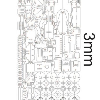 Intra απο ξύλο plywood 3mm-4mm πάχος – Σετ παζλ Τρισδιάστατου Μοντέλου Εκσκαφέας Loader 25x30 cm INTRAVECTRY-MY542297 - Image 3