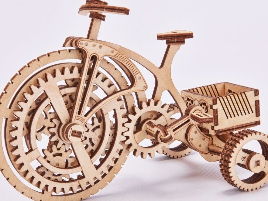 Intra απο ξύλο plywood 3mm-4mm πάχος – Τρισδιάστατο μοντέλο παζλ για ποδήλατο 50x60 cm INTRAVECTRY-MY542282