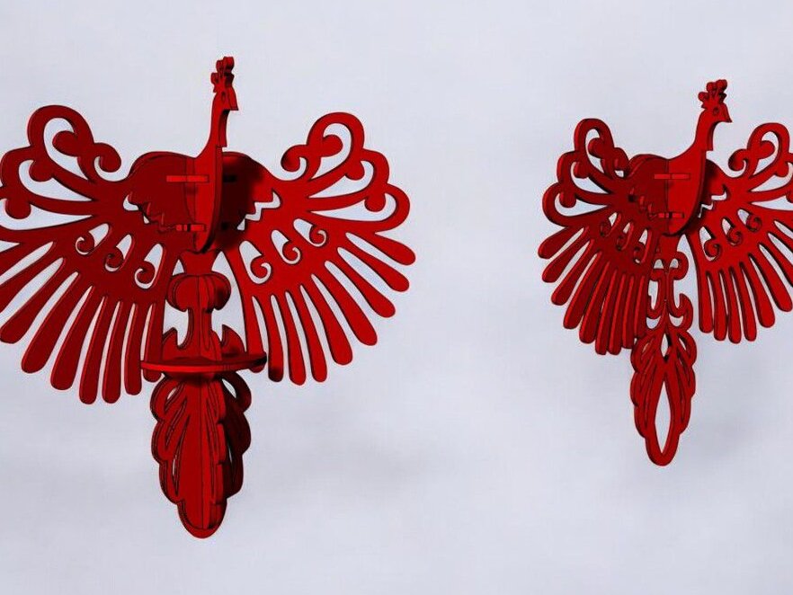 Intra απο ξύλο plywood 3mm-4mm πάχος – 3D Ξύλινη διακόσμηση τοίχου παγώνι 30x35 cm INTRAVECTRY-MY543123