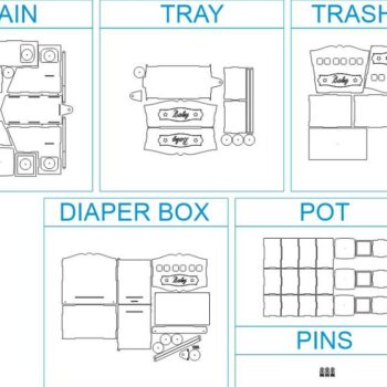 Intra απο ξύλο plywood 3mm-4mm πάχος – Τρένο με 3 βαγόνια Ξύλινο μοντέλο 40x40 cm INTRAVECTRY-MY542289 - Image 2