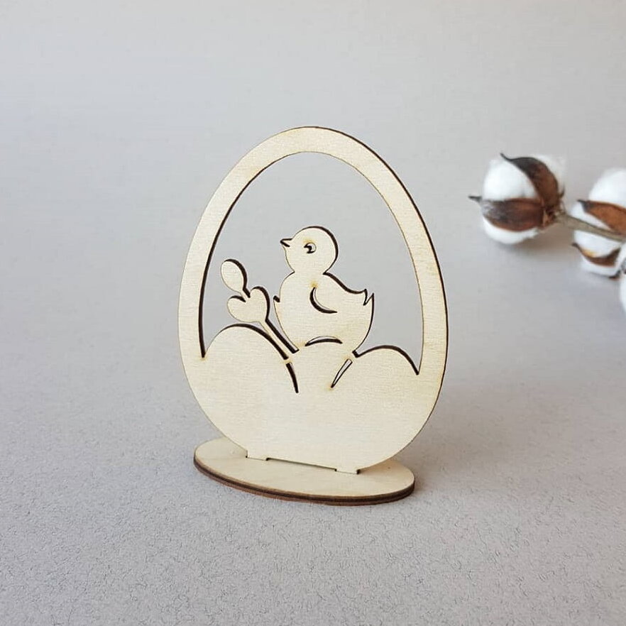 Intra απο ξύλο plywood 3mm-4mm πάχος – Διακοσμητικό σταντ πασχαλινών αυγών 30x35 cm INTRAVECTRY-MY542292