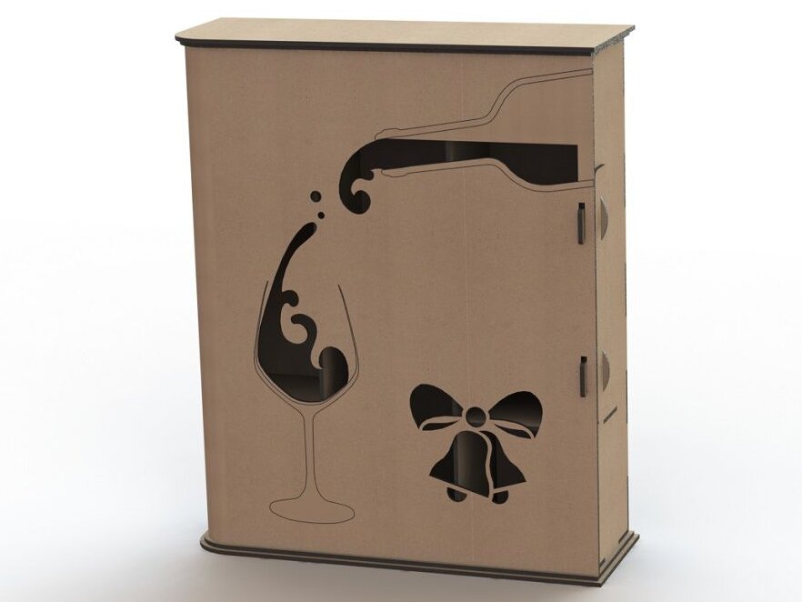 Intra απο ξύλο plywood 3mm-4mm πάχος – Κουτί δώρου συσκευασίας κρασιού 45x50 cm INTRAVECTRY-MY542472