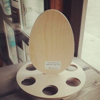 Intra απο ξύλο plywood 3mm-4mm πάχος – Ξύλινη Απλή Πασχαλινή Αυγοθήκη 40x45 cm INTRAVECTRY-MY542312 - Image 1