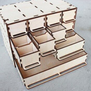 Intra απο ξύλο plywood 3mm-4mm πάχος – Στοιβαζόμενο Drawer Box Storage Organizer 15x20 cm INTRAVECTRY-MY542852 - Image 1