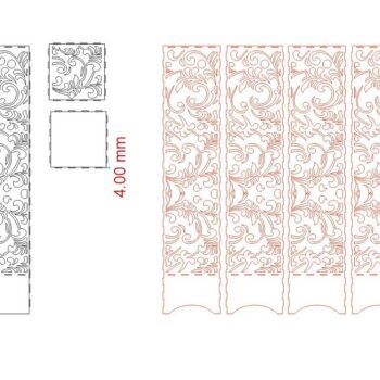 Intra απο ξύλο plywood 3mm-4mm πάχος – Διακοσμητικό Φωτιστικό δαπέδου Floral Design 40x40 cm INTRAVECTRY-MY546996 - Image 4