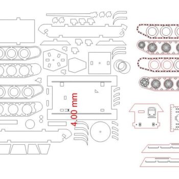 Intra απο ξύλο plywood 3mm-4mm πάχος – Κιτ ξύλινης δεξαμενής 3D μοντέλου 15x20 cm INTRAVECTRY-MY544017 - Image 3