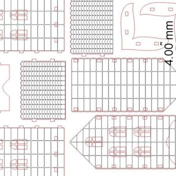 Intra απο ξύλο plywood 3mm-4mm πάχος – Δοχείο τσαγιού σε σχήμα σπιτιού 15x15 cm INTRAVECTRY-MY542322 - Image 3