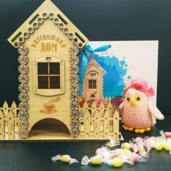 Intra απο ξύλο plywood 3mm-4mm πάχος – Ξύλινο τσαγιέρα 12x15 cm INTRAVECTRY-MY557655 - Image 2